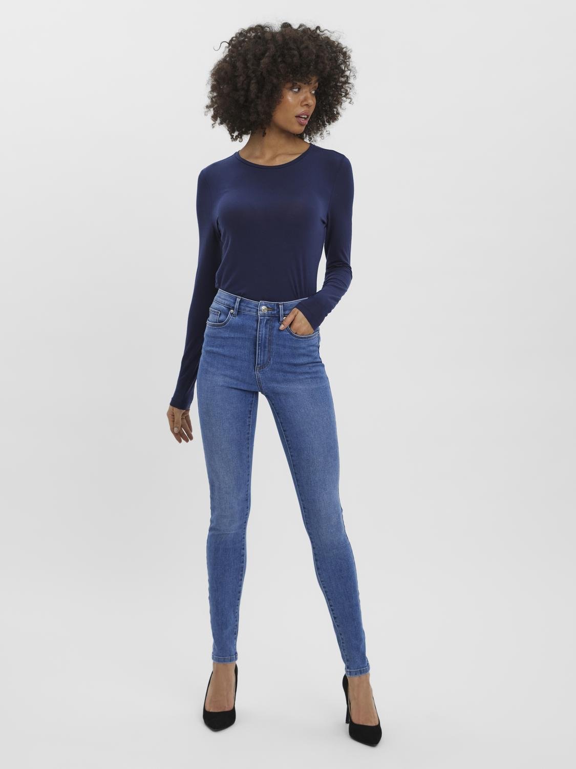 VMSOPHIA Jeans - Medium Blue Denim - VERO MODA & VILA Bergvik